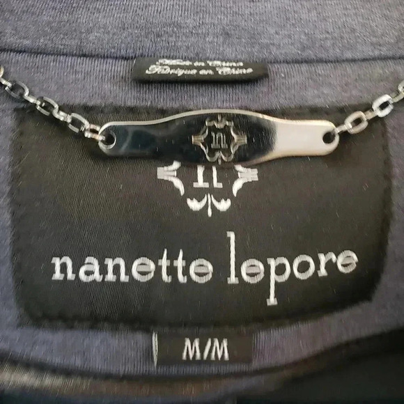 Nanette Lepore Gray Scuba Notched Collar Overcoat - Picture 5 of 9